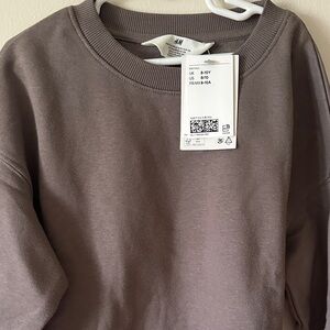 H&M Men's Crewneck Sweater in Taupe Brown